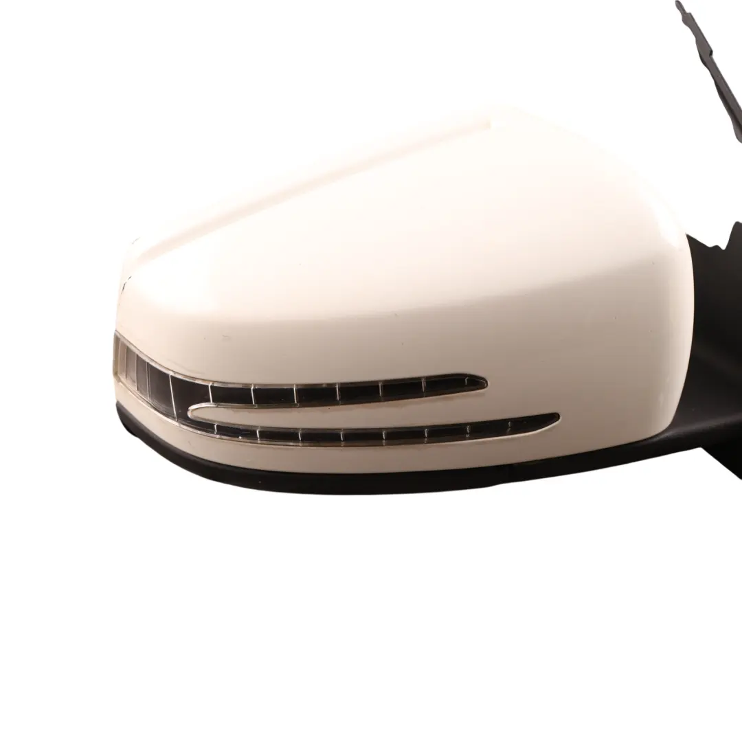 Wing Mirror Door Right O/S Outside Power Fold Calcite White - 650 to Mercedes W176 with Part number A1768100400 Mercedes W176 Wing Mirror Door Right O/S Outside Power Fold Calcite White - 650 - SKU RHD-A1768100400-CW - Part number A1768100400