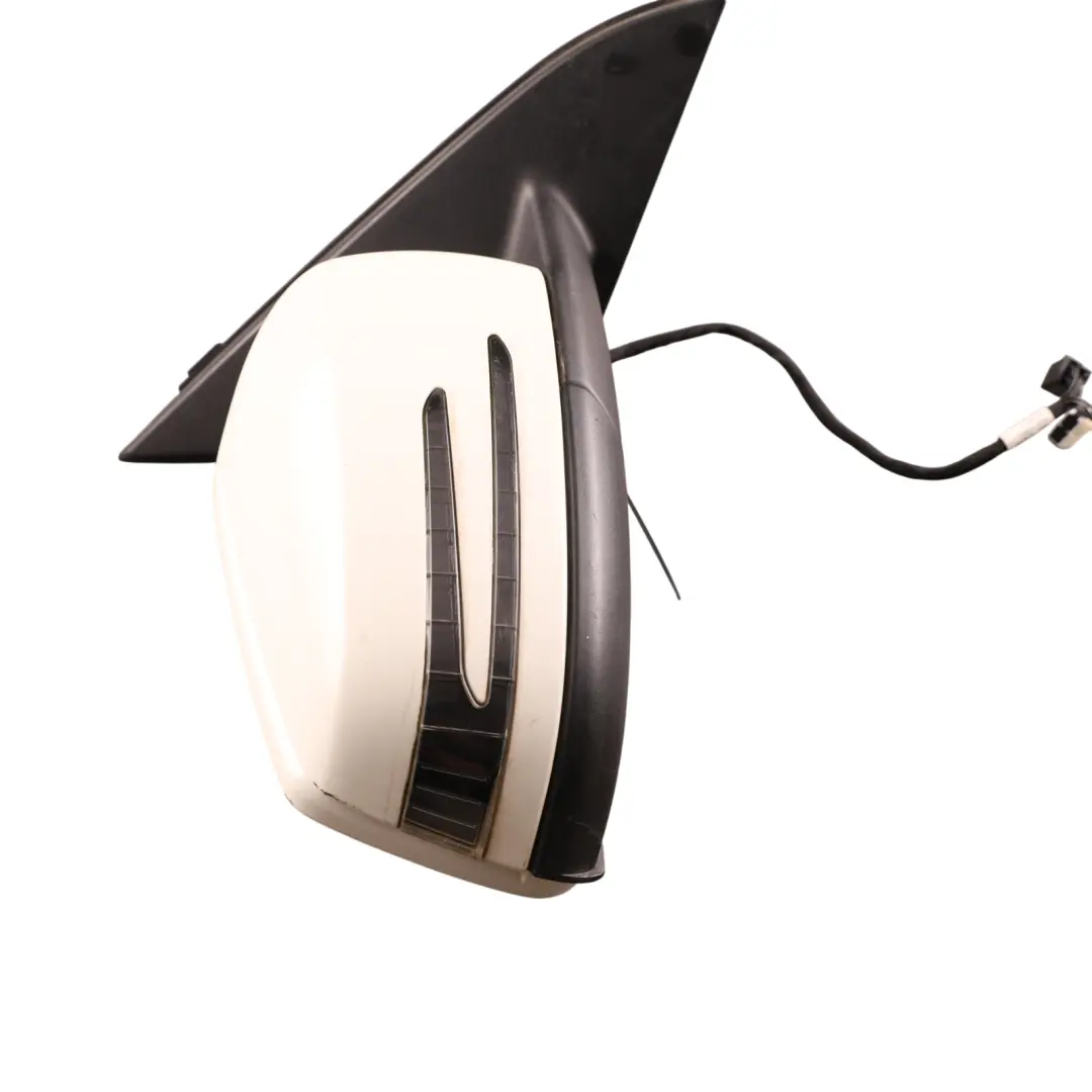 Mercedes W176 Wing Mirror Door Right O/S Outside Power Fold Calcite White - 650 - SKU RHD-A1768100400-CW - Part number A1768100400