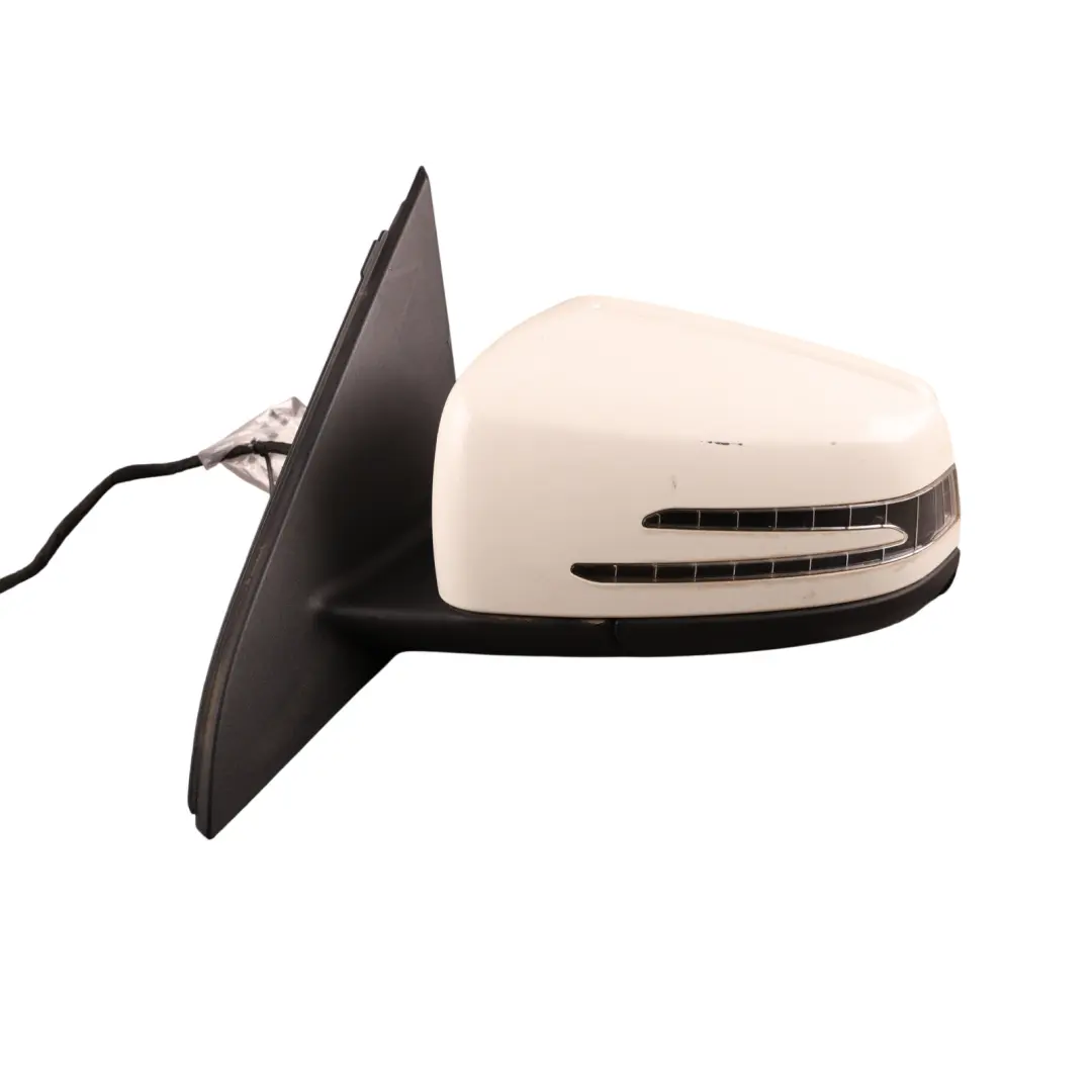 Mercedes W176 Wing Mirror Door Left N/S Power Fold Outside Calcite White - 650 - SKU RHD-A1768100500-CW - Part number A1768100500