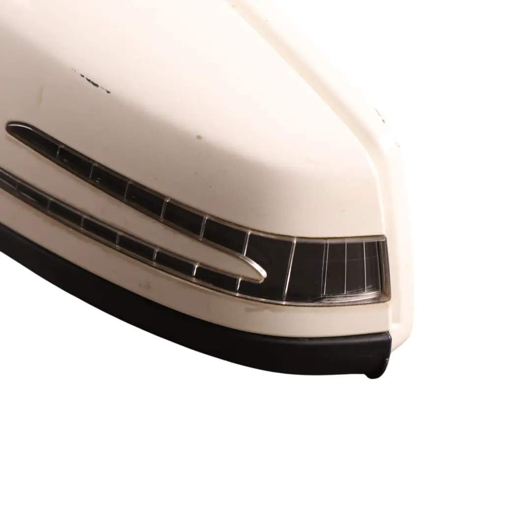 Wing Mirror Door Left N/S Power Fold Outside Calcite White - 650 to Mercedes W176 with Part number A1768100500 Mercedes W176 Wing Mirror Door Left N/S Power Fold Outside Calcite White - 650 - SKU RHD-A1768100500-CW - Part number A1768100500