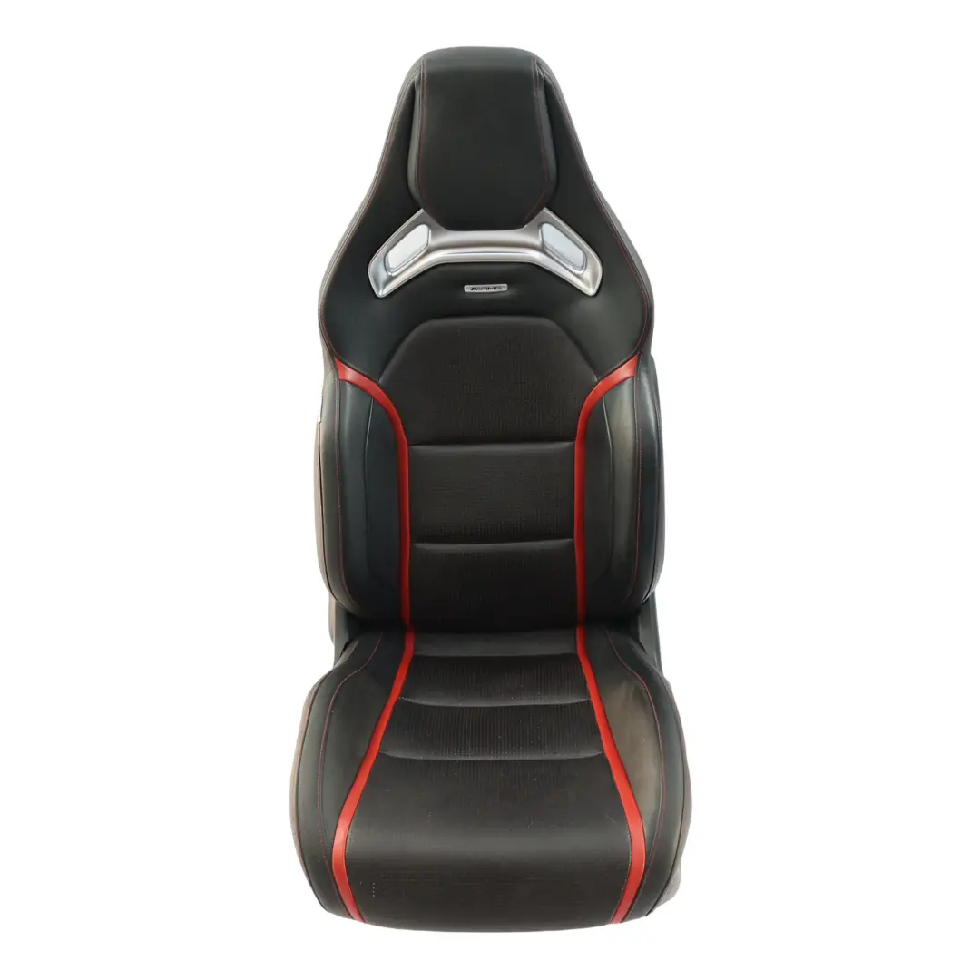  Front Seat Mercedes C117 W176 Left N/S AMG Leather Black Red Heated Memory - SKU rhd-A1769103802-1 - Part number A1769103802
