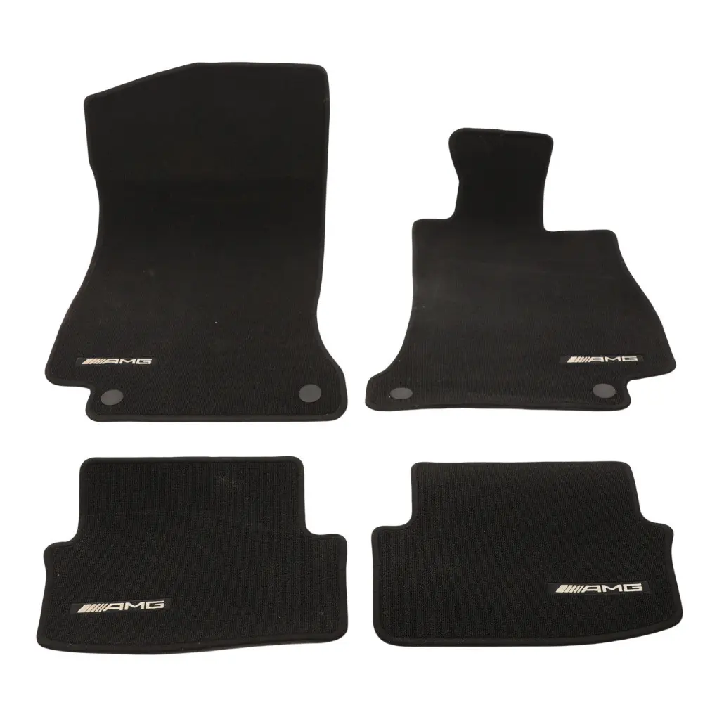 Mercedes C205 AMG Interior Carpet Floor Mats Black Front Rear Set A2056802601