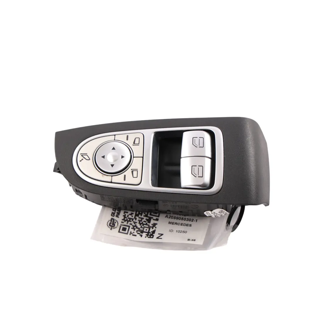 Front Door Driver's Side Window Switch Panel Right O/S Black to Mercedes C205 with Part number A2059050302 Mercedes C205 Front Door Driver's Side Window Switch Panel Right O/S Black - SKU RHD-A2059050302-1 - Part number A2059050302