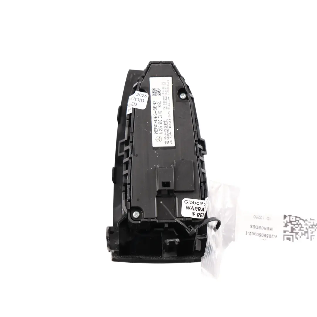 Mercedes C205 Front Door Driver's Side Window Switch Panel Right O/S Black - SKU RHD-A2059050302-1 - Part number A2059050302