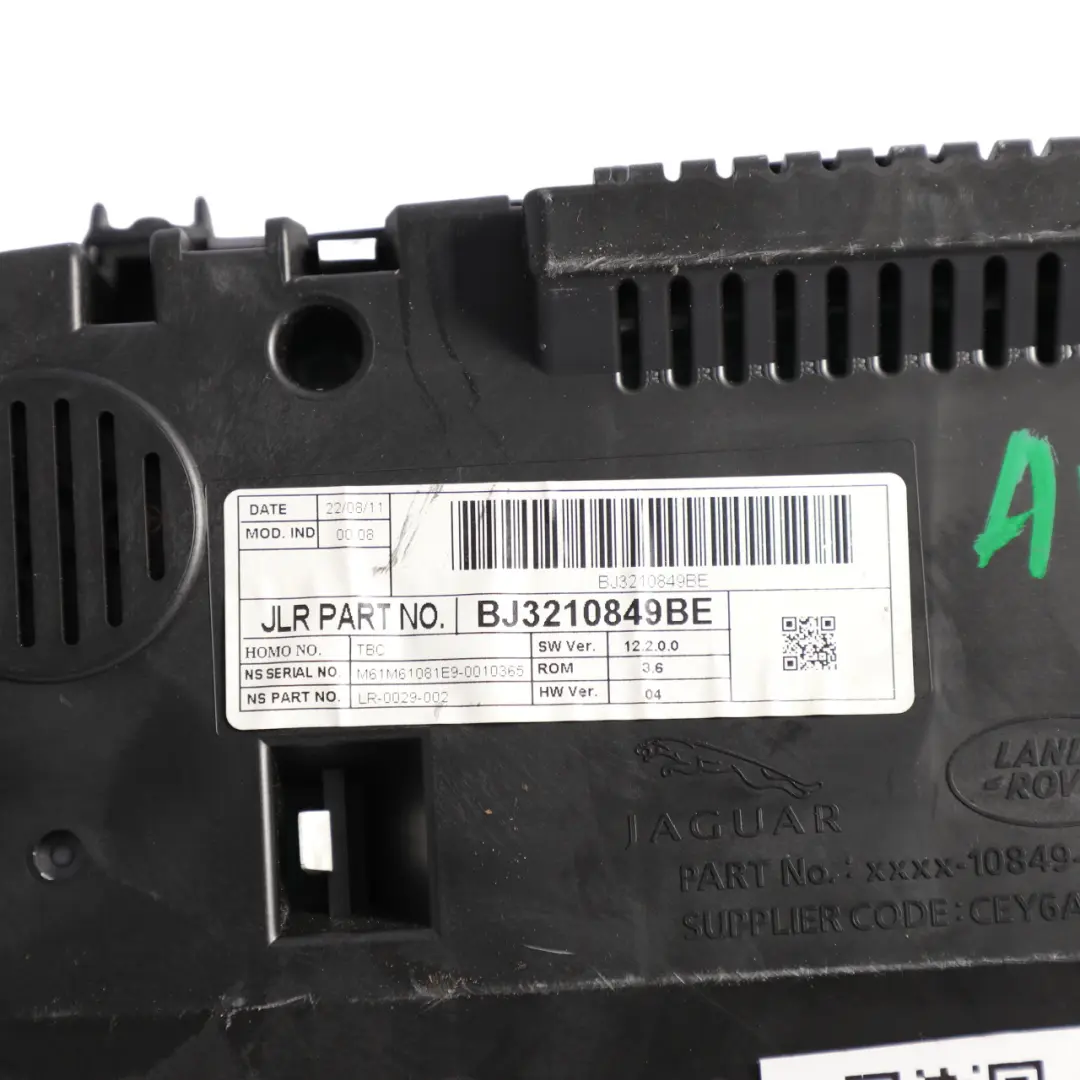 Instrument Cluster Speedo Diesel Automatic to Range Rover Evoque L538 with Part number BJ32-10849-BE Range Rover Evoque L538 Instrument Cluster Speedo Diesel Automatic - SKU RHD-BJ32-10849-BE - Part number BJ32-10849-BE