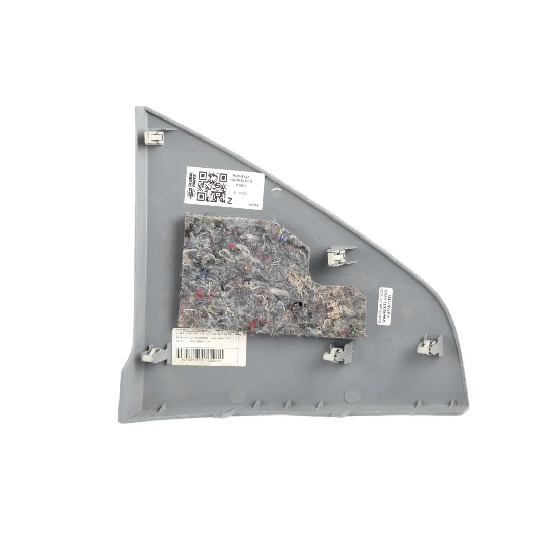 Ford Transit Custom Dashboard Trim Filler Panel Right O/S Grey - SKU RHD-BK21-V043K93-BCW - Part number BK21-V043K93-BCW