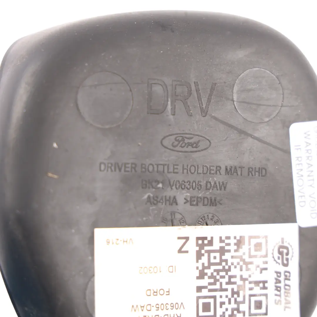Ford Transit Custom Cup Holder Rubber Insert Mat - SKU RHD-BK21-V06305-DAW - Part number BK21-V06305-DAW