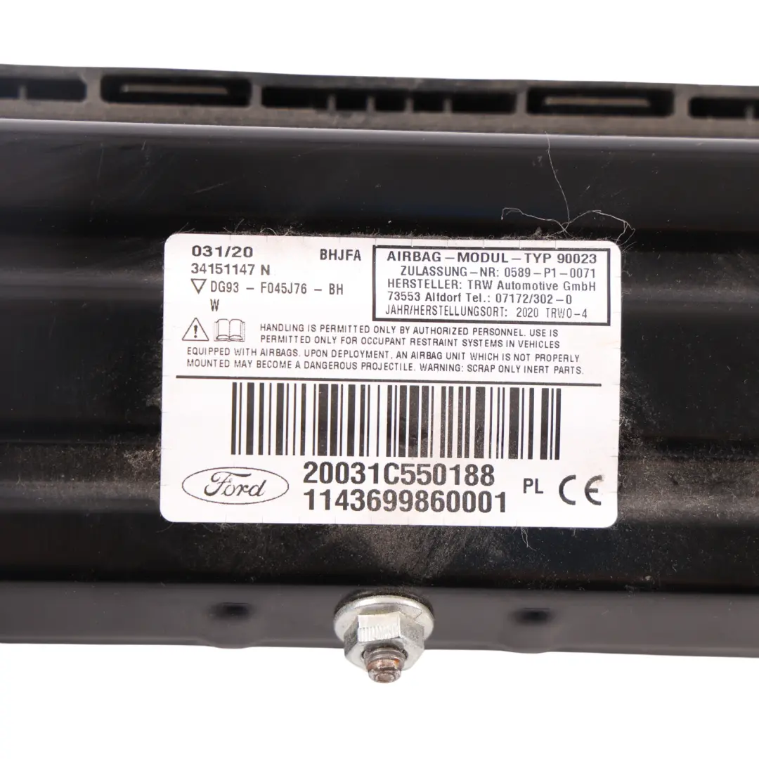 Ford Mondeo Mk5 Dashboard Driver's Side Knee Air Module - SKU RHD-DG93-F045J76-BH - Part number DG93-F045J76-BH