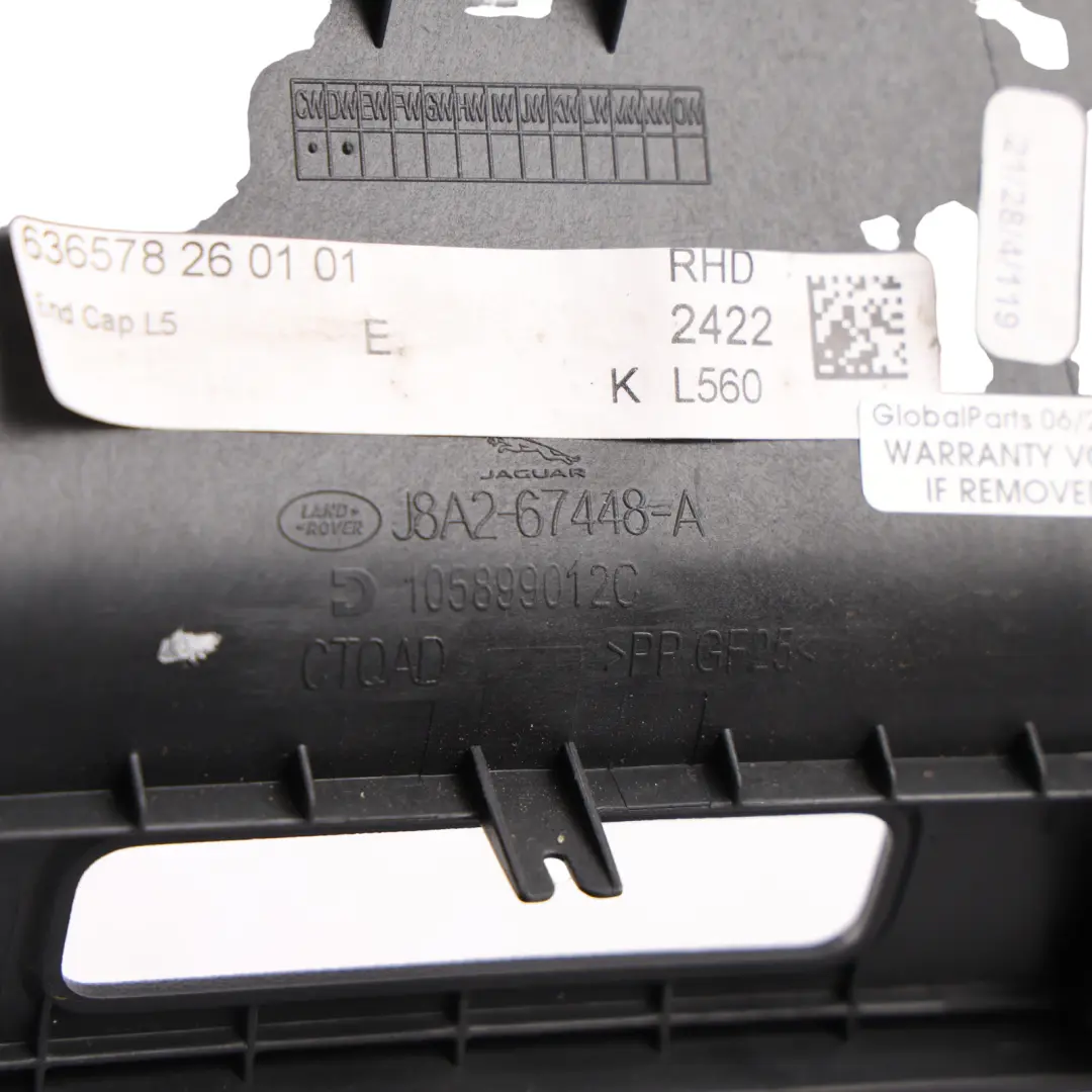 Range Rover Velar L560 Centre Console Rear Air Vent Trim 12V Socket - SKU RHD-J8A2-67448-A - Part number J8A2-67448-A