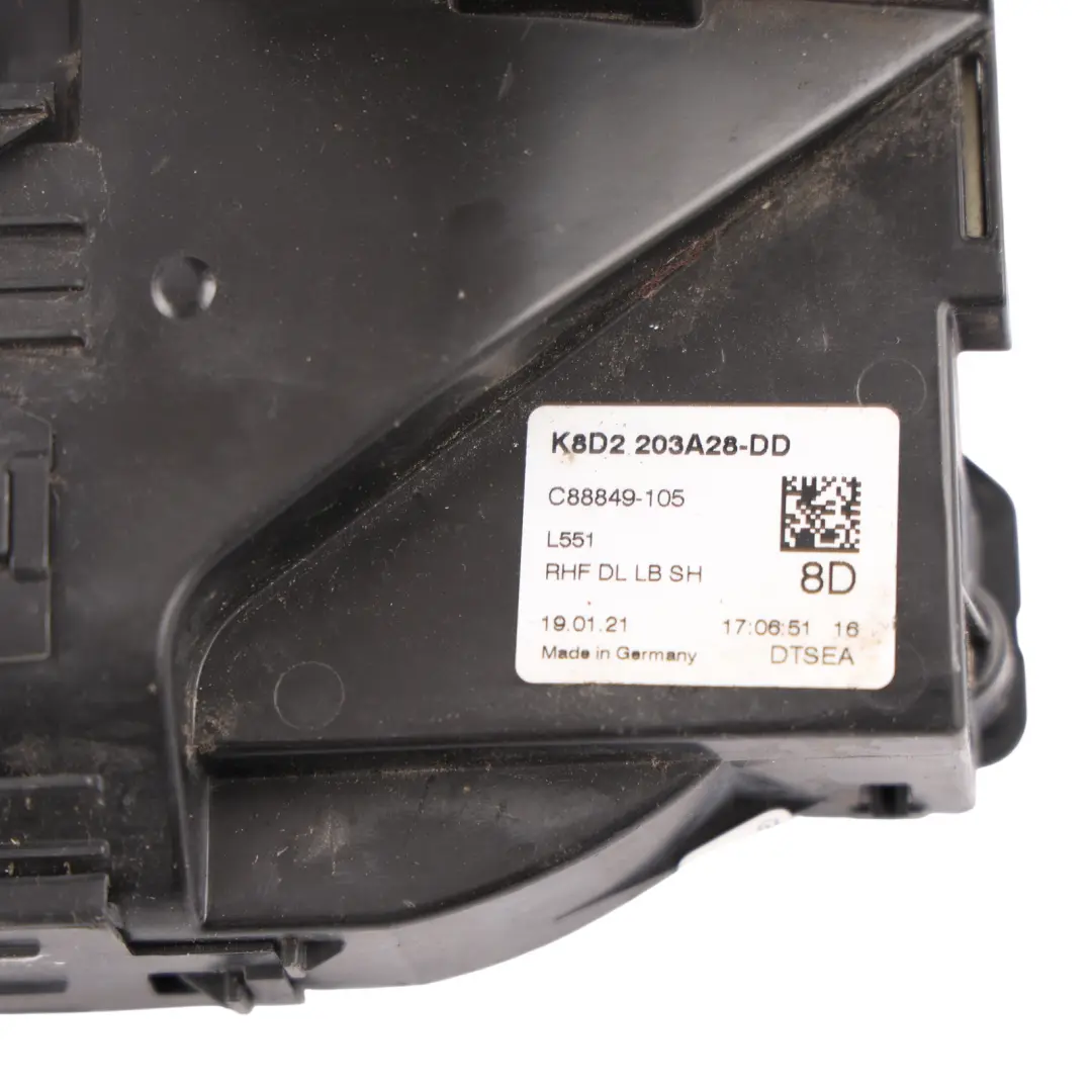 Door Lock Latch Catch Front Right O/S to Range Rover Evoque L551 with Part number K8D2-203A28-DD Range Rover Evoque L551 Door Lock Latch Catch Front Right O/S - SKU RHD-K8D2-203A28-DD - Part number K8D2-203A28-DD