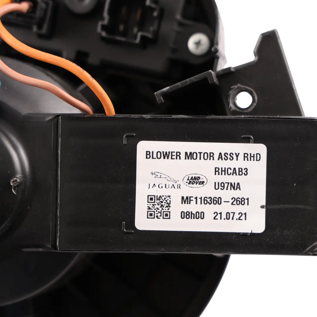 Heater A/C Blower Motor Fan MF116360-2681 to Range Rover Velar L560 with Part number LR082161 Range Rover Velar L560 Heater A/C Blower Motor Fan MF116360-2681 - SKU RHD-LR082161 - Part number LR082161