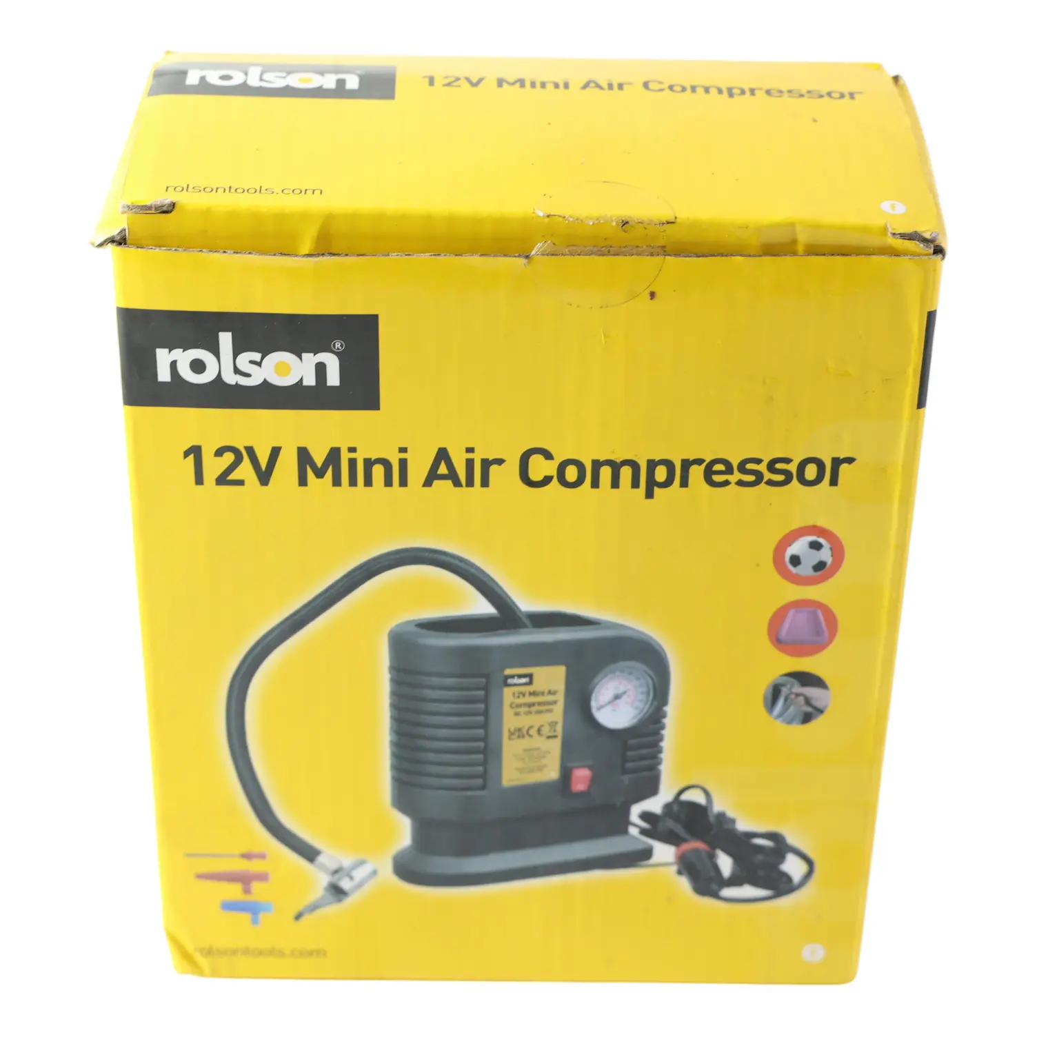 Rolson DC 12V 250 PSI Mini Air Compressor 