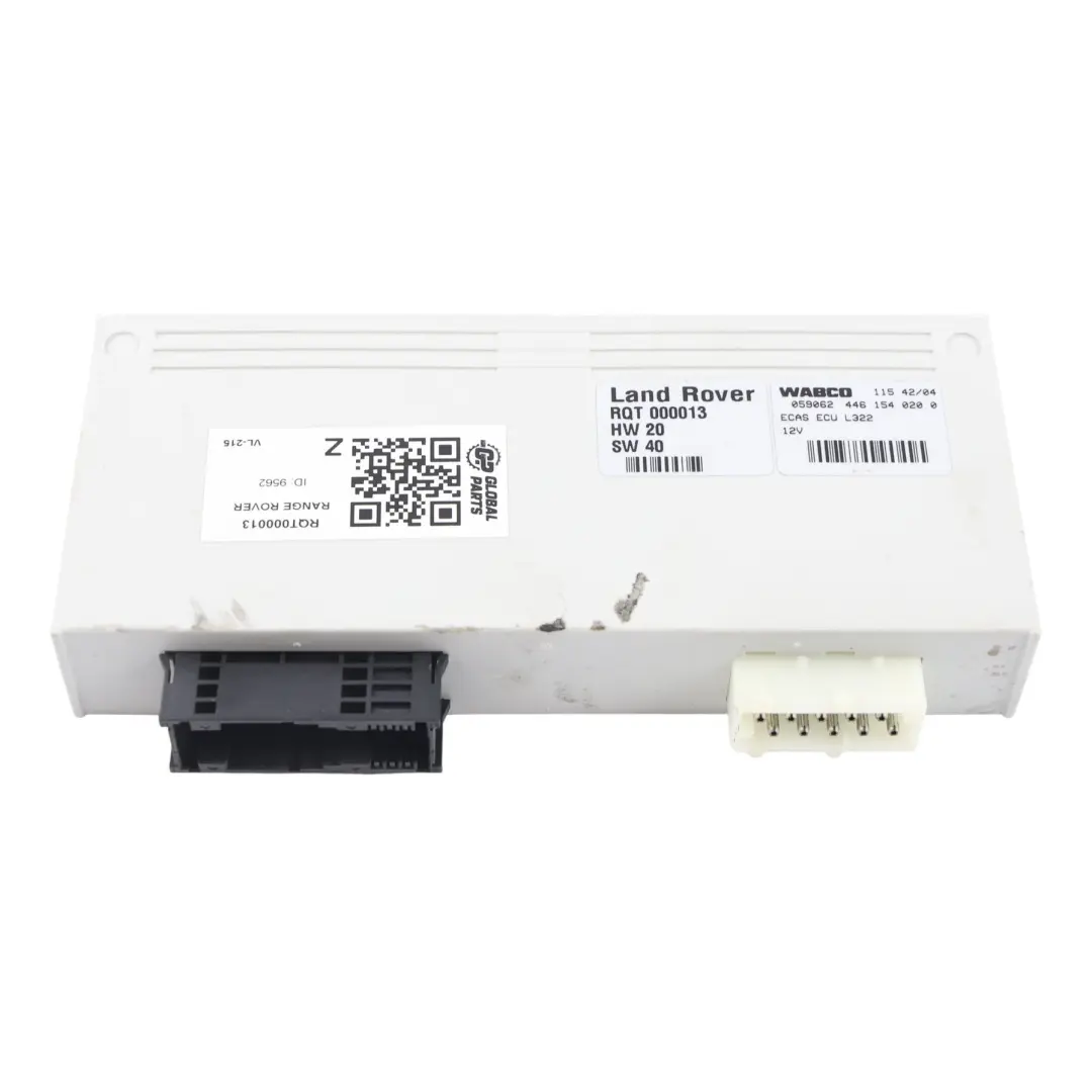 Moduł Sterowania Zawieszeniem Pneumatycznym ECU do Range Rover L322 o numerze RQT000013 Range Rover L322 Moduł Sterowania Zawieszeniem Pneumatycznym ECU - SKU RQT000013 - Numer Części RQT000013