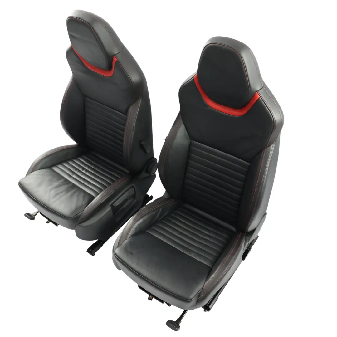 Skoda Octavia Mk3 VRS RS Fotele Przednie Kanapa Tylna Komplet Czarna Skóra - SKU SKODA-OCTAVIA-VRS-SEATS-SET-LEATHER-RED - Numer Części SKODA-OCTAVIA-VRS-SEATS-SET-LEATHER-RED
