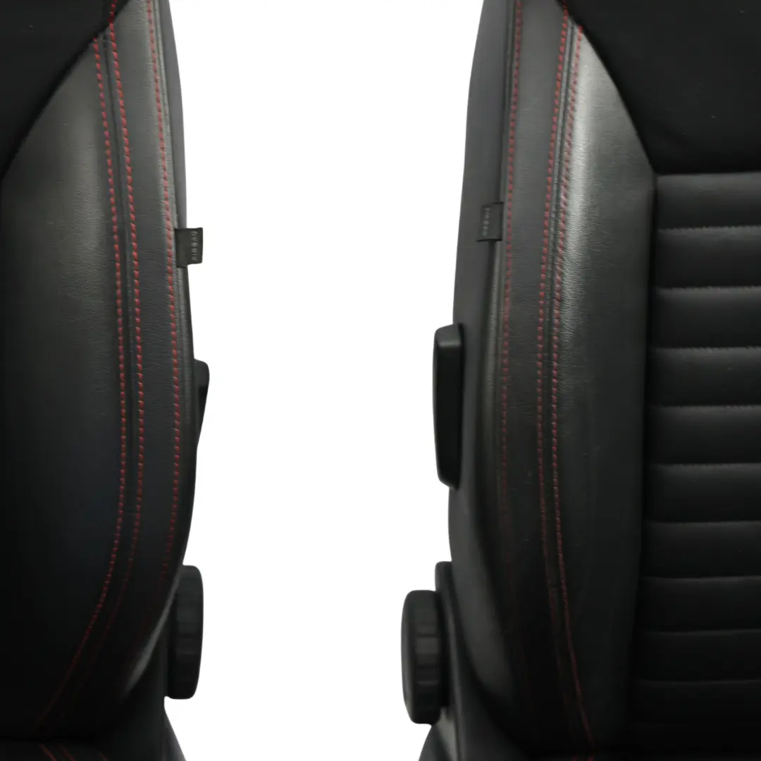 Skoda Octavia MK3 VRS RS Sedili Anteriori Riscaldati Posteriori Pelle Nera - SKU SKODA-OCTAVIA-VRS-SEATS-SET-LEATHER-RED - Numero di parte SKODA-OCTAVIA-VRS-SEATS-SET-LEATHER-RED