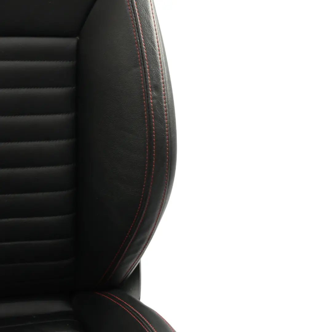 Skoda Octavia Mk3 VRS RS Front Sport Seats Heated Rear Bench Black Leather Set - SKU SKODA-OCTAVIA-VRS-SEATS-SET-LEATHER-RED - Part number SKODA-OCTAVIA-VRS-SEATS-SET-LEATHER-RED