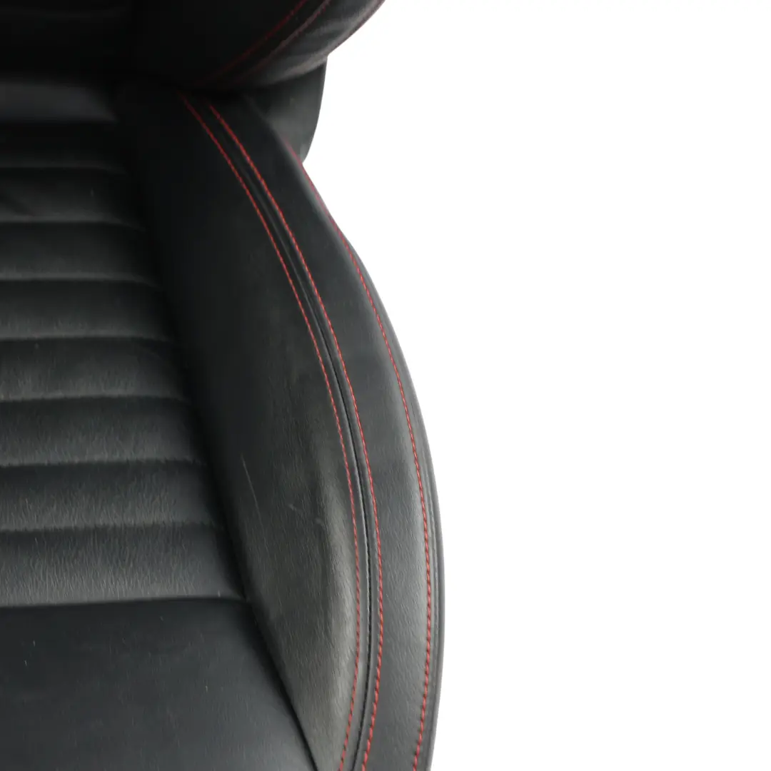 Skoda Octavia MK3 VRS RS Sport Sitze Vorne Beheizt Hinten Schwarz Leder Set - SKU SKODA-OCTAVIA-VRS-SEATS-SET-LEATHER-RED - Teilenummer SKODA-OCTAVIA-VRS-SEATS-SET-LEATHER-RED