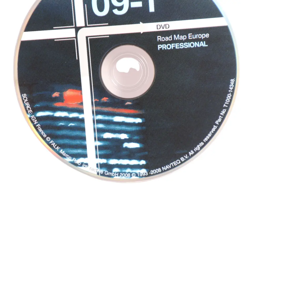 Navigation DVD Disc 2009-1 Road Map Europe to BMW with Part number T1000-14348 BMW Navigation DVD Disc 2009-1 Road Map Europe - SKU T1000-14348 - Part number T1000-14348