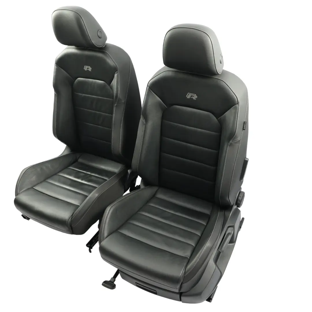 Volkswagen Golf Mk7 R Full Leather Seat Set Black Leather Heated - SKU VW-GOLF-SEATS-LEATHER-SET - Part number VW-GOLF-SEATS-LEATHER-SET