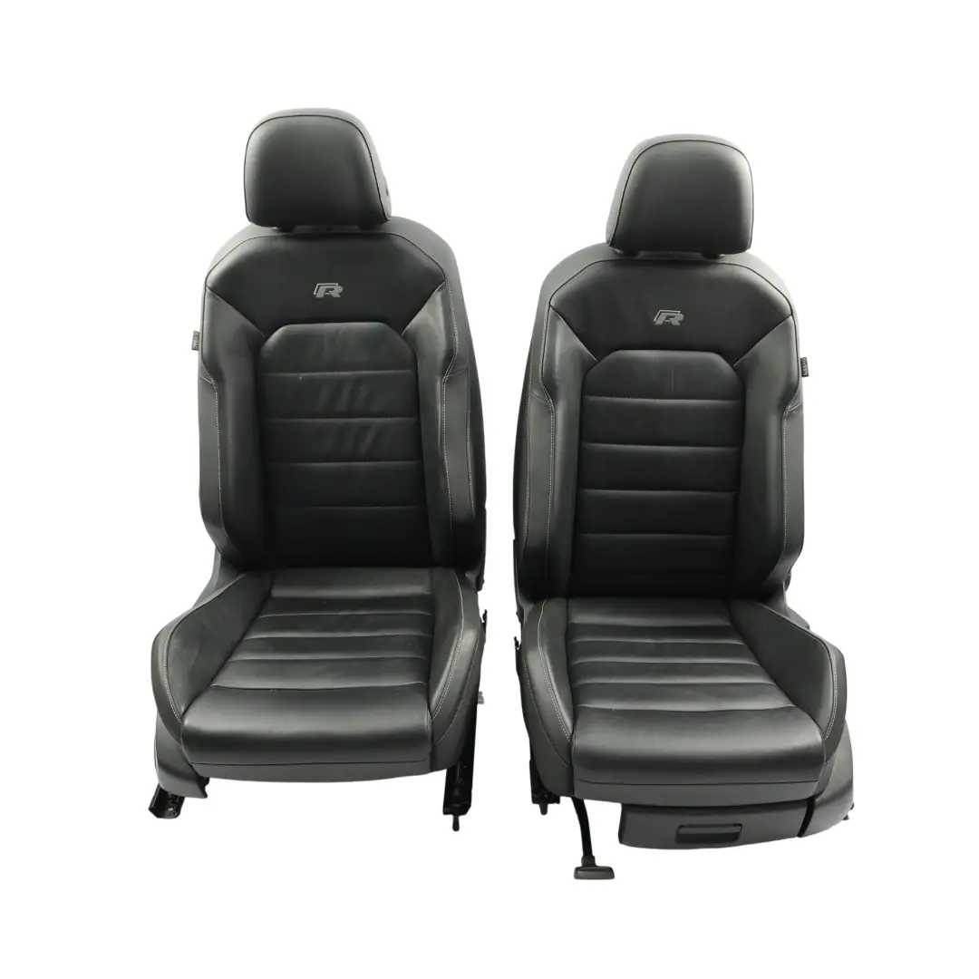 Volkswagen Golf Mk7 R Full Leather Seat Set Black Leather Heated - SKU VW-GOLF-SEATS-LEATHER-SET - Part number VW-GOLF-SEATS-LEATHER-SET