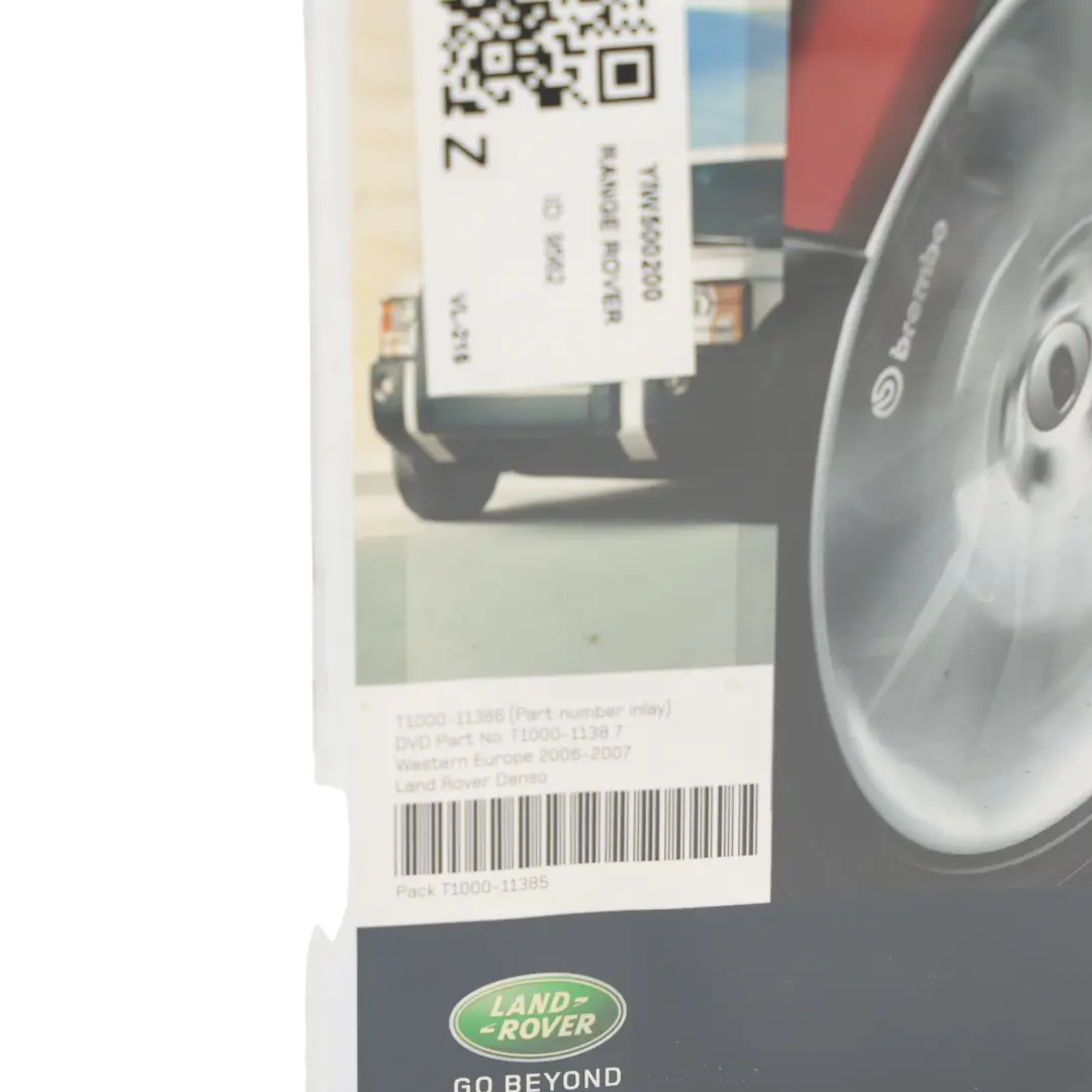 Mapa GPS Europa Zachodnia 2006-2007 do Land Rover Range Rover L322 o numerze YIW500200 Land Rover Range Rover L322 Mapa GPS Europa Zachodnia 2006-2007 - SKU YIW500200 - Numer Części YIW500200