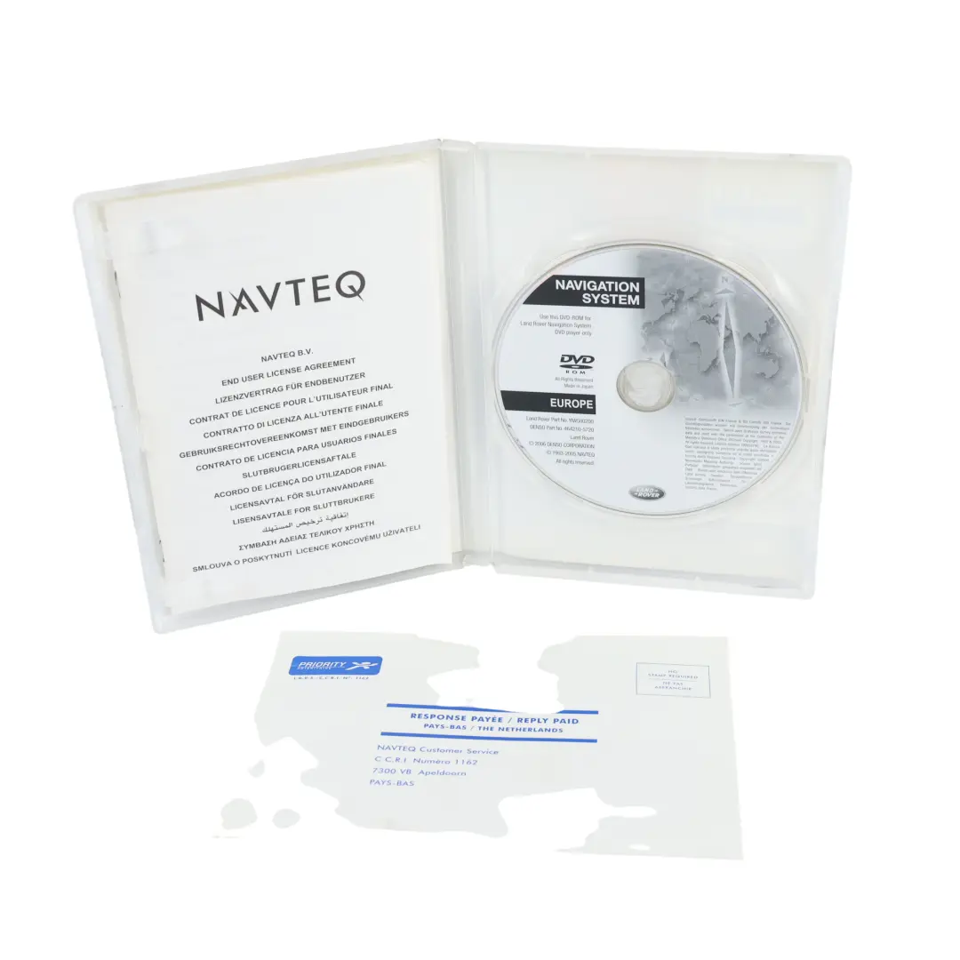 Mappa Navigazione Europa Occidentale 2006-2007 per Range Rover L322 CD con numero di parte YIW500200 Range Rover L322 CD Mappa Navigazione Europa Occidentale 2006-2007 - SKU YIW500200 - Numero di parte YIW500200