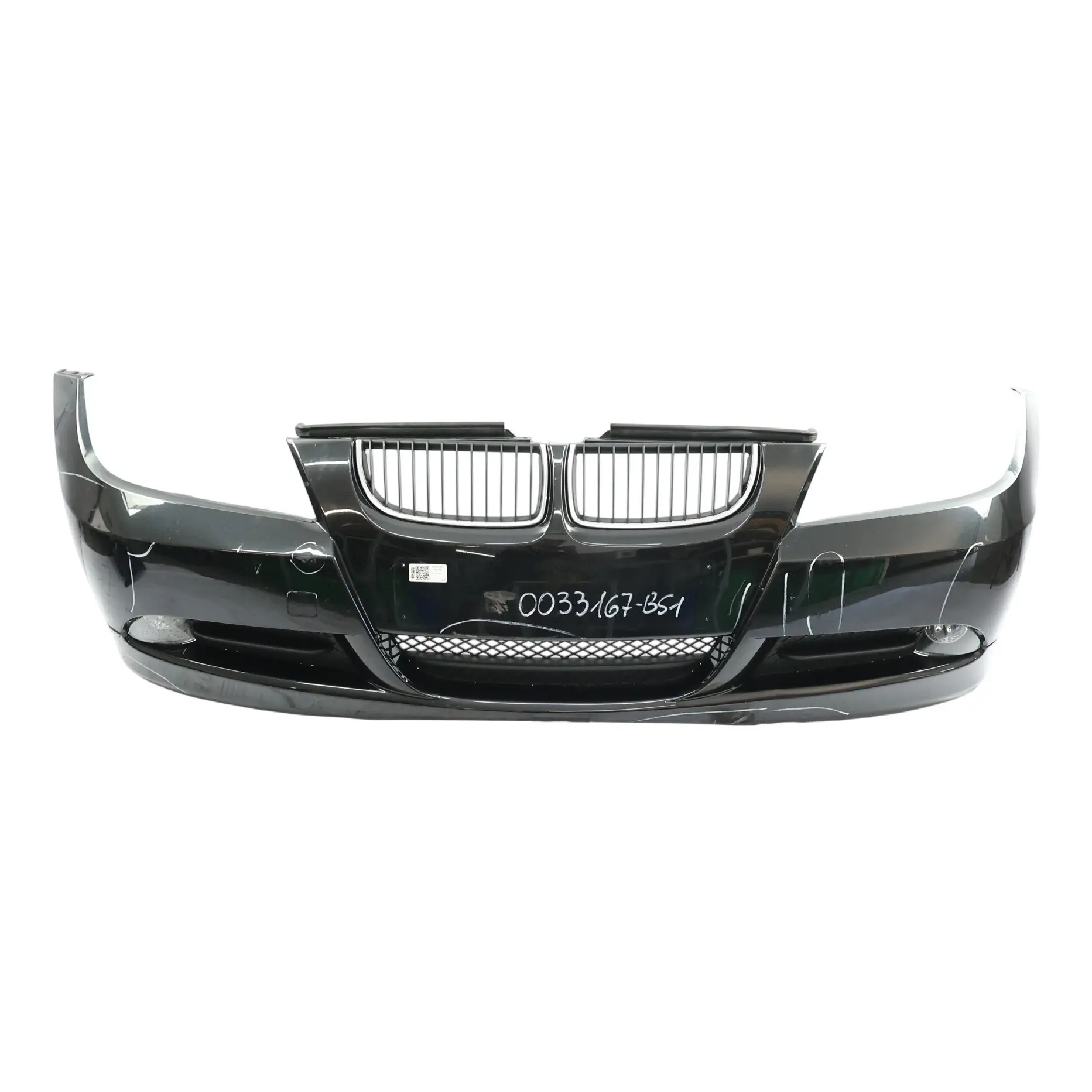 £*BMW 3 Series E90 E91 Complete Front Bumper Trim Panel Black Sapphire - 475