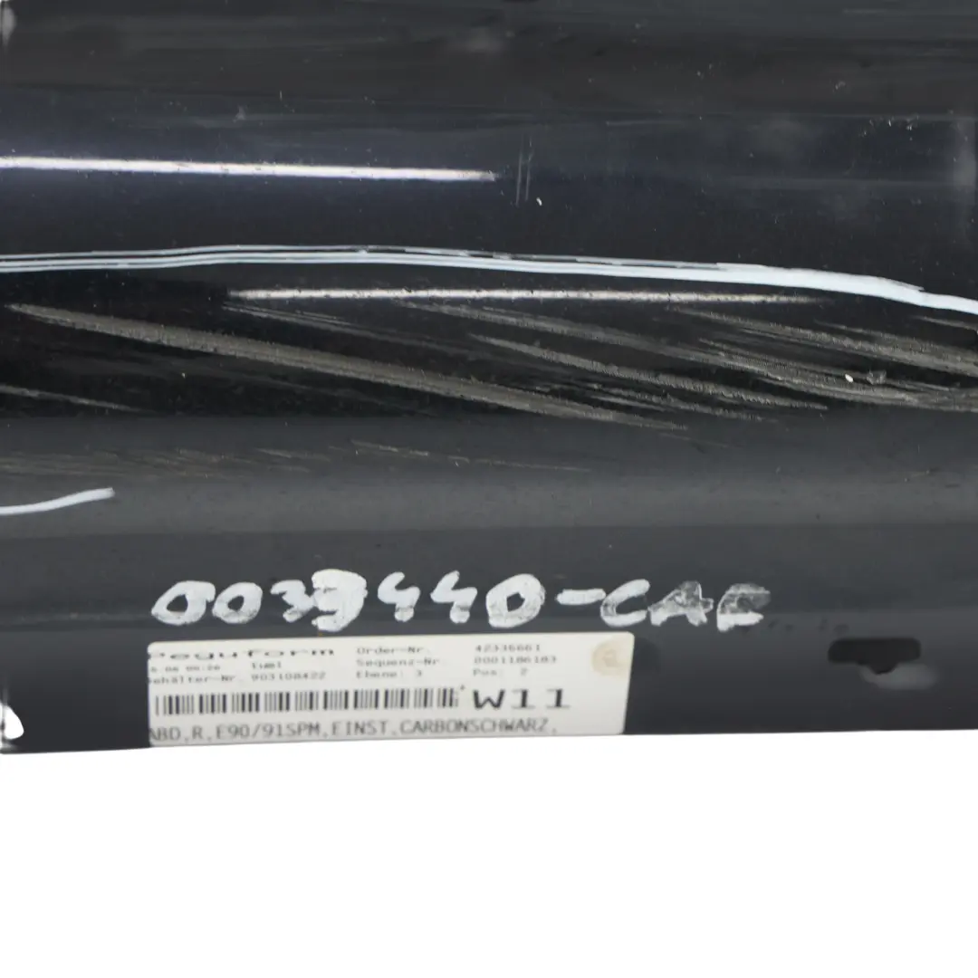 BMW E90 E91 M Sport Sill Strip Side Skirt Right O/S Carbonschwarz Black - SKU 0033440-CAR - Part number 0033440
