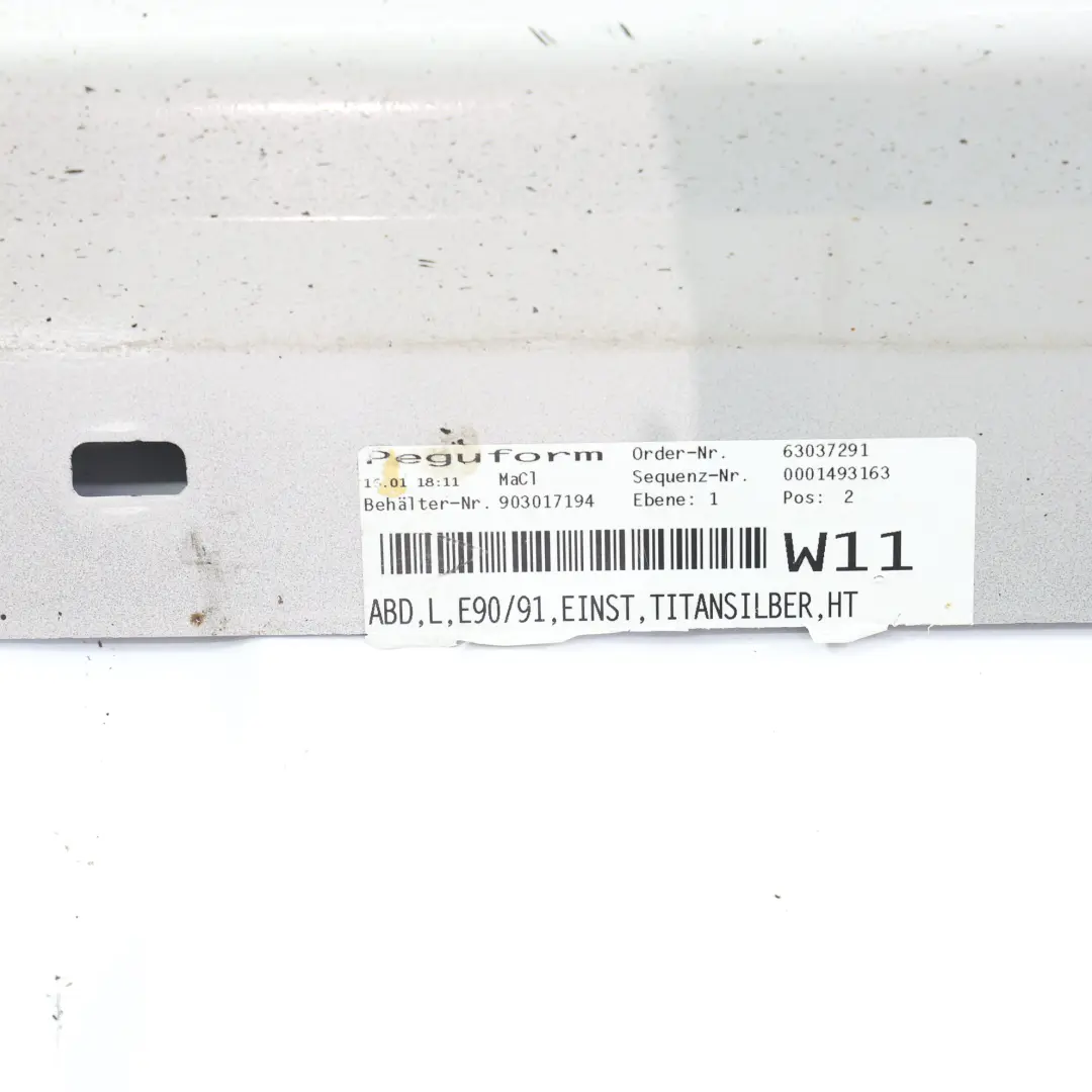 BMW E90 E91 M Sport Sill Strip Side Skirt Left N/S Titansilber Silver 354 - SKU 0033441-TS1 - Part number 0033441