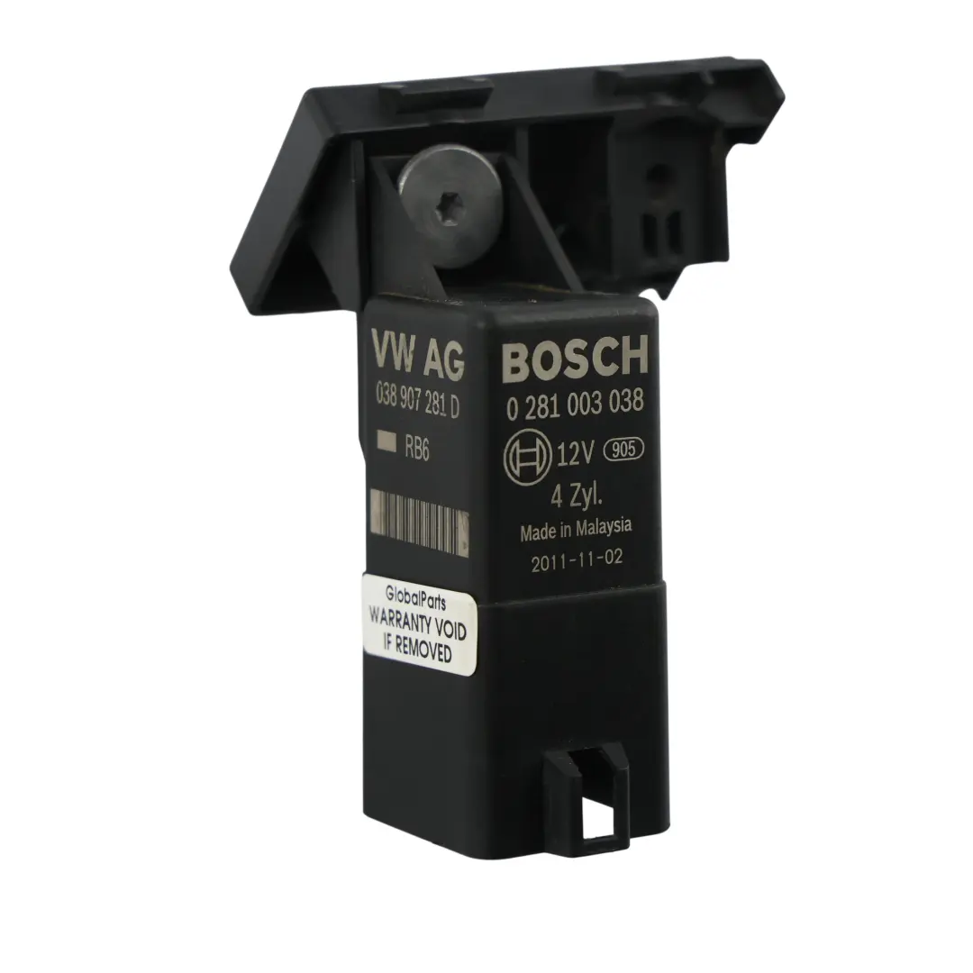 Volkswagen VW Audi Seat Skoda Przekaźnik Świec Żarowych Czarny - SKU 038907281D-1 - Numer Części 038907281D