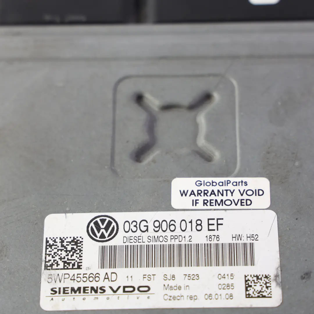 Volkswagen Touran 1T 2.0 TDI BMN 170HP Engine Control ECU Manual - SKU RHD-03G906018EF-2 - Part number 03G906018EF