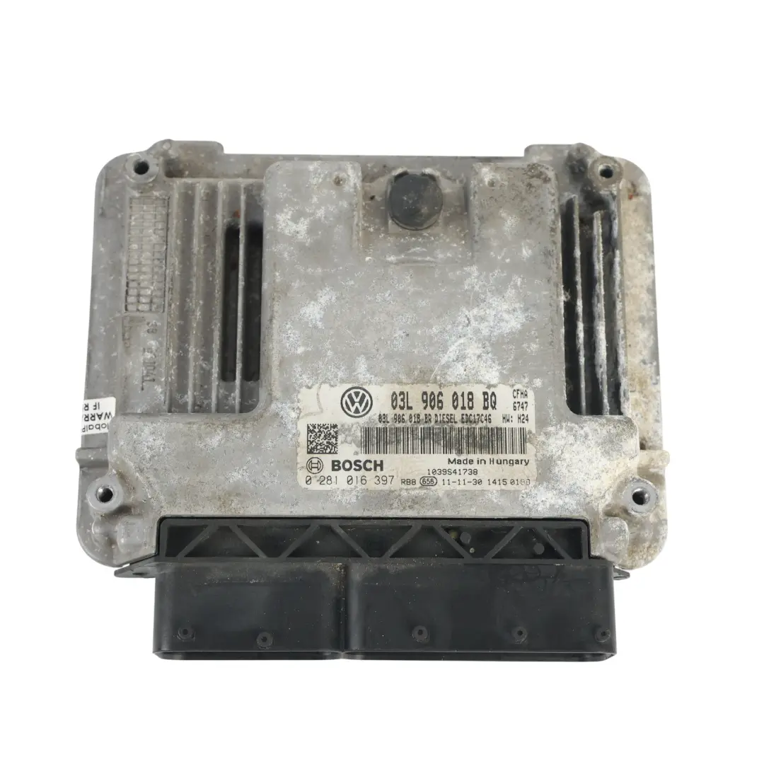 Skoda Yeti 5L Motorsteuergerät ECU 2.0 TDI 110HP CFHF Manuell - SKU 03L906018BQ - Teilenummer 03L906018BQ