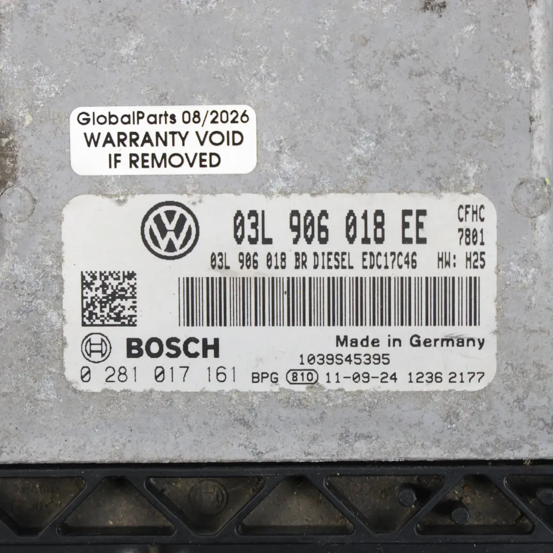 Skoda Octavia Mk2 Engine Control Unit ECU 2.0 TDI 140HP Automatic - SKU 03L906018EE - Part number 03L906018EE