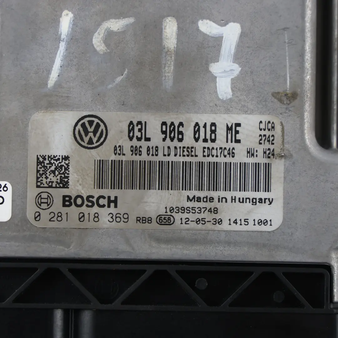 3R 2.0 TDI CJCA 143HP Engine Control Unit ECU Manual to Seat Exeo with Part number 03L906018ME Seat Exeo 3R 2.0 TDI CJCA 143HP Engine Control Unit ECU Manual - SKU 03L906018ME-2 - Part number 03L906018ME
