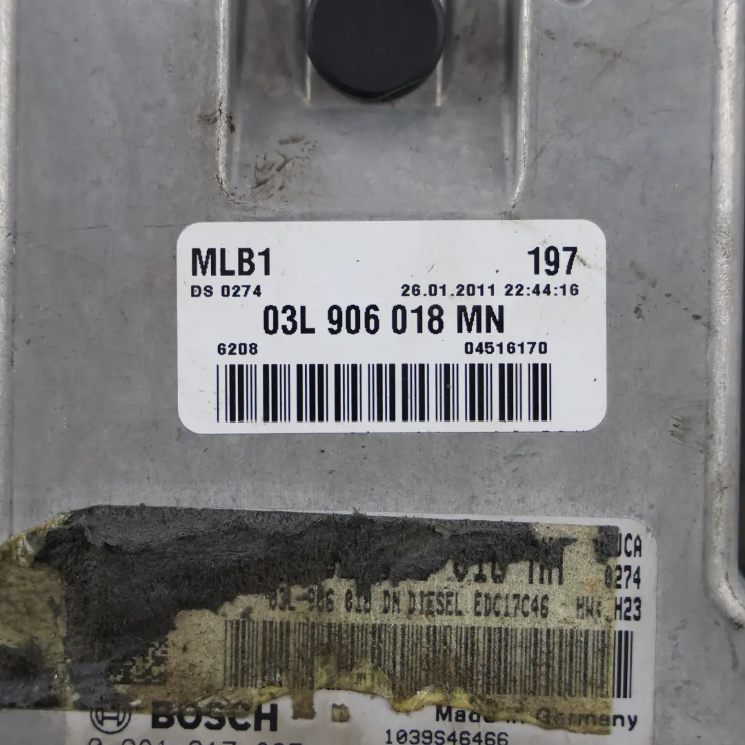 Audi Q5 8R 2.0 TDI 143HP Quattro Centralina Motore ECU Manuale - SKU 03L906018MN - Numero di parte 03L906018MN