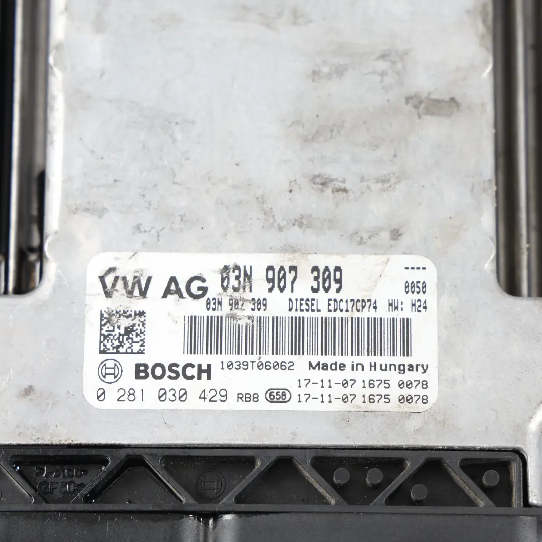 Volkswagen Tiguan Mk2 Módulo Control Motor ECU 2.0 Diésel CUAA - SKU 03N907309 - Número de pieza 03N907309