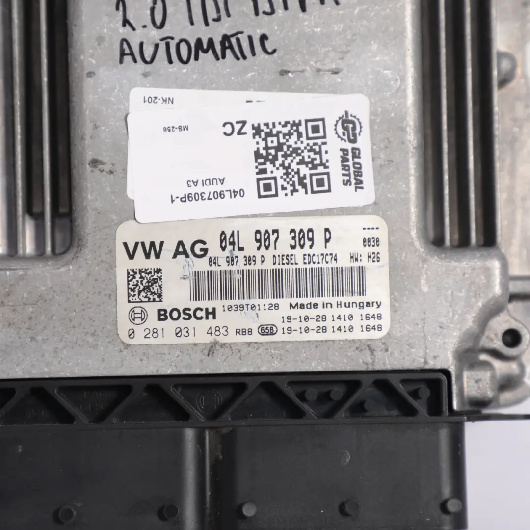 Seat Ateca 2.0 TDI DFFA 150HP Engine ECU Kit BCM Key Automatic - SKU 04L907309P-1 - Part number 04L907309P