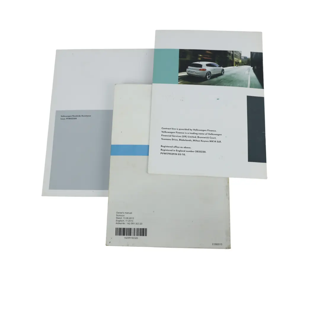 Volkswagen Scirocco Mk3 Owner's Manual Service Book Booklet Casing - SKU 1425R1SCI20 - Part number 1425R1SCI20