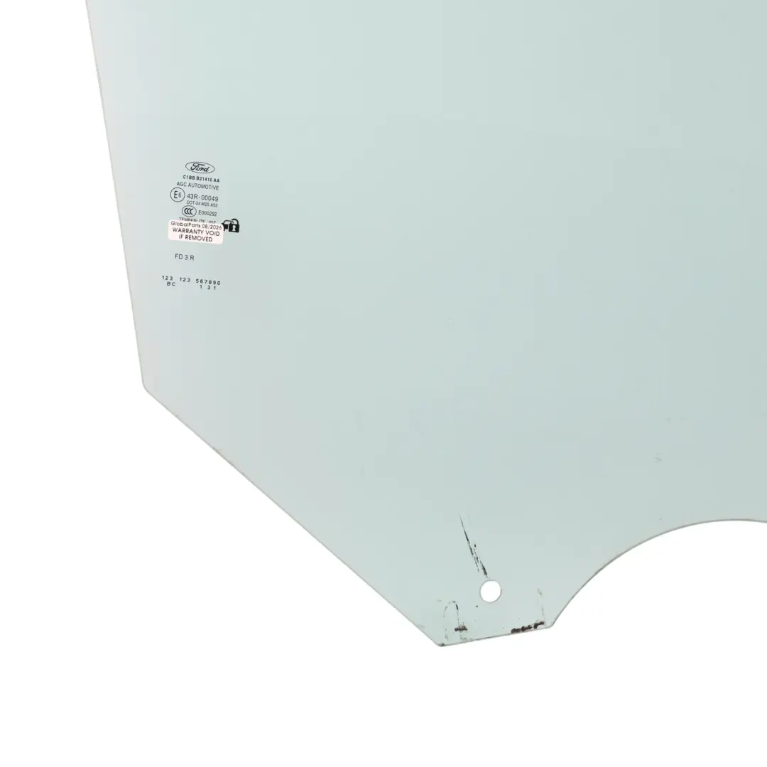 Door Window Glass Front Right O/S C1BB-B21410-AA to Ford Fiesta Mk7 with Part number 1801401 Ford Fiesta Mk7 Door Window Glass Front Right O/S C1BB-B21410-AA - SKU 1801401 - Part number 1801401