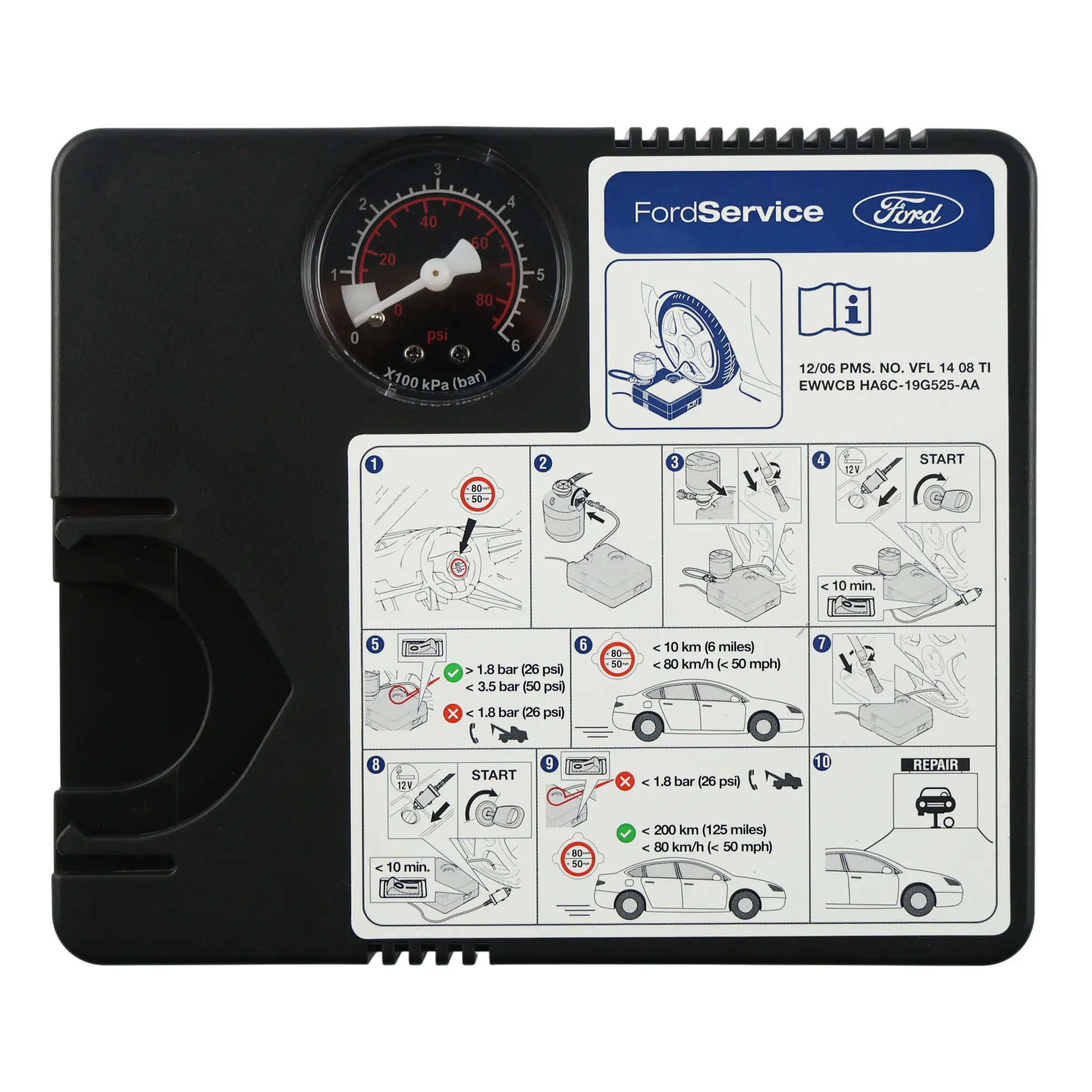 Ford Fiesta St Mk8 System Tyre Compressor Air Pump Inflator Service Tool 2593464