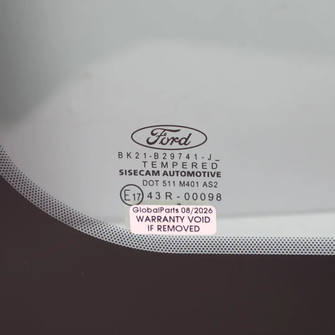 Ford Tourneo Custom Rear Side Quarter Window Glass Left N/S - SKU 1886805 - Part number 1886805