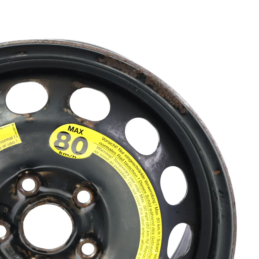 Spare Wheel Steel Rim R16 6.5J ET50 to Skoda Octavia II with Part number 1K0601027K Skoda Octavia II Spare Wheel Steel Rim R16 6.5J ET50 - SKU 1K0601027K-2 - Part number 1K0601027K
