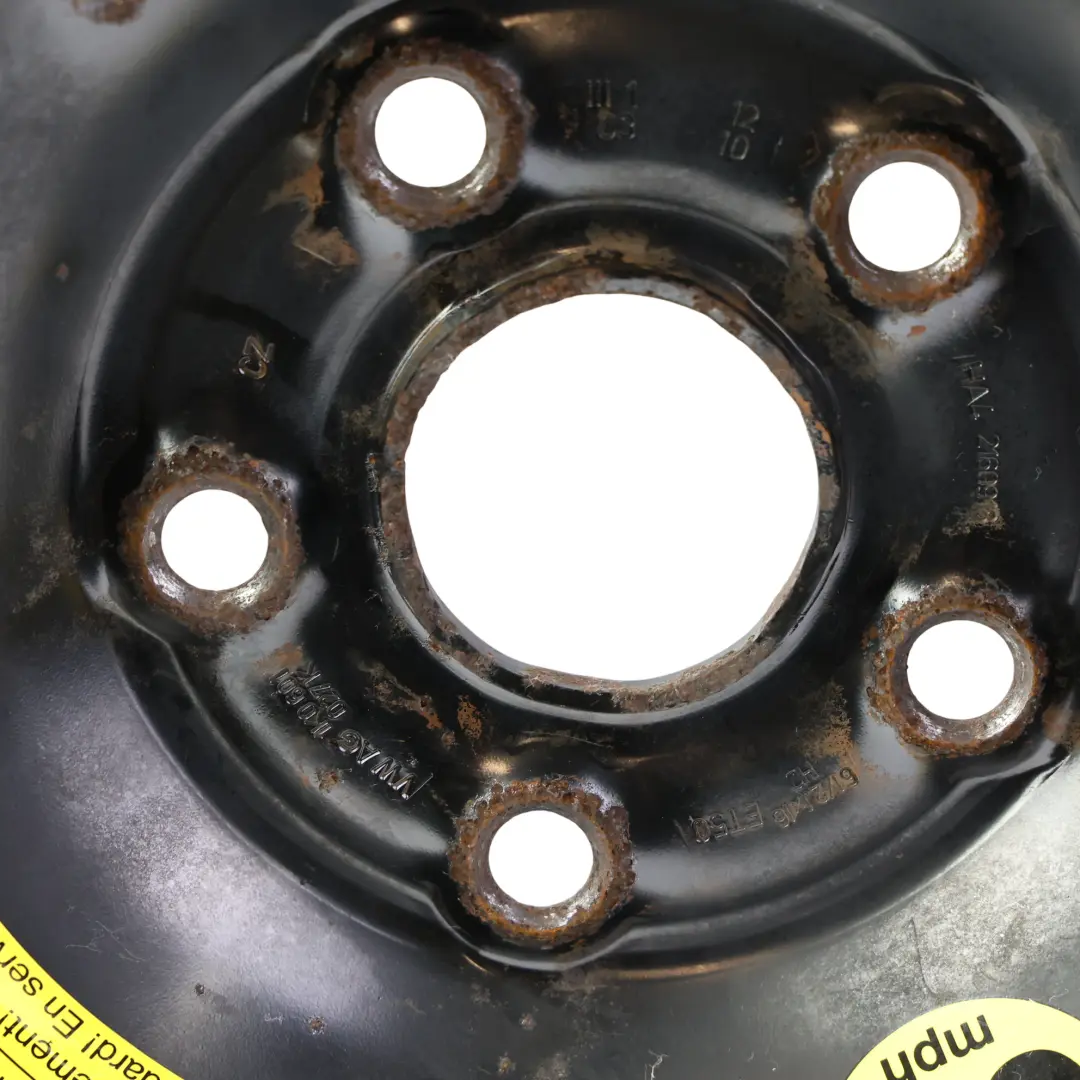 Felga Stalowa Koła Zapasowego R16 6.5J ET:50 do Skoda Octavia II o numerze 1K0601027K Skoda Octavia II Felga Stalowa Koła Zapasowego R16 6.5J ET:50 - SKU 1K0601027K-2 - Numer Części 1K0601027K