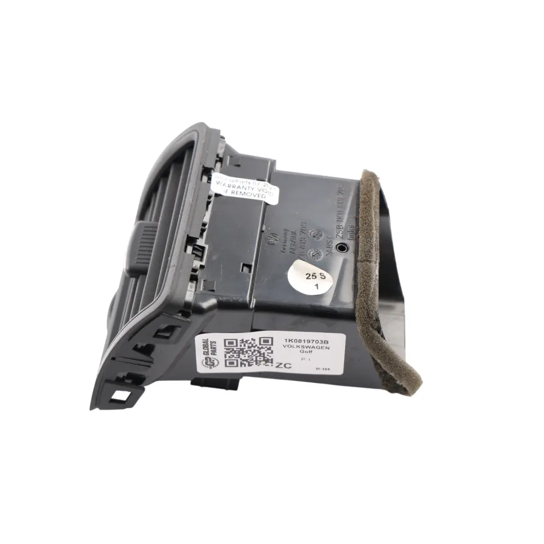 Volkswagen Golf 1K Mk5 Dashboard Air Vent Front Left N/S Grille Cover - SKU 1K0819703B - Part number 1K0819703B
