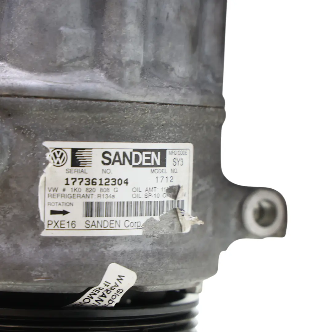 Audi RS3 RSQ3 Air Conditioning Compressor A/C Pump 2.5 TFSI Petrol - SKU 1K0820808G - Part number 1K0820808G