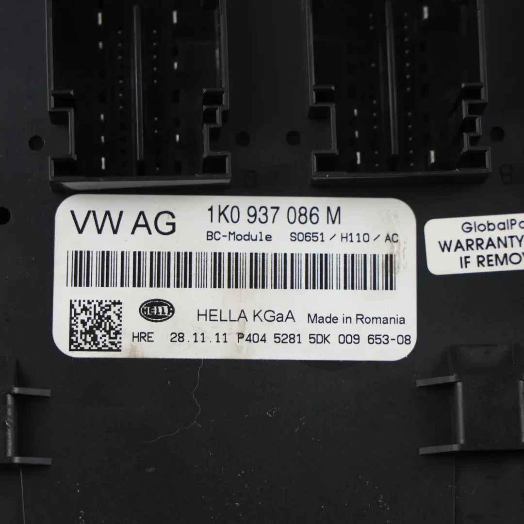 VW Volkswagen Scirocco Mk3 Body Control Module BCM 2.0 TDI Diesel - SKU 1K0937086M - Part number 1K0937086M