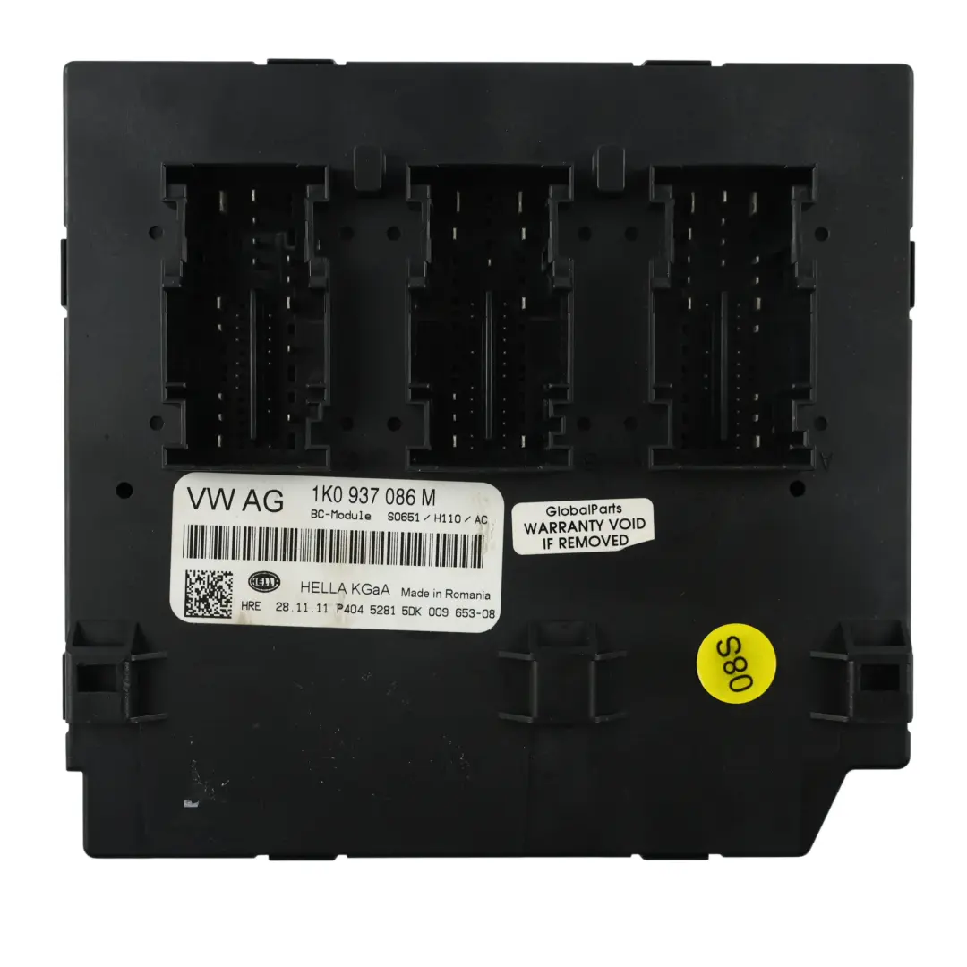 VW Volkswagen Scirocco Mk3 Body Control Module BCM 2.0 TDI Diesel - SKU 1K0937086M - Part number 1K0937086M