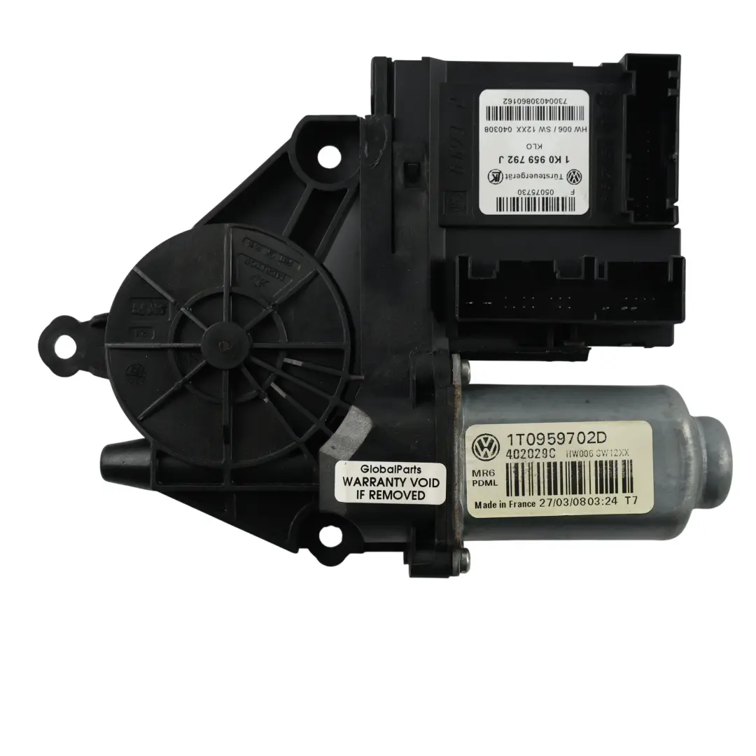 Skoda Octavia II Door Window Motor Regulator Front Left N/S - SKU 1K0959792J-1 - Part number 1K0959792J