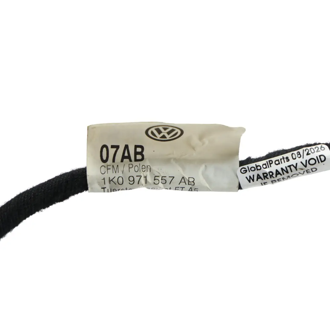 VW Golf Mk5 Front Door Wiring Loom Harness Cable Driver Side O/S - SKU 1K0971557AB - Part number 1K0971557AB