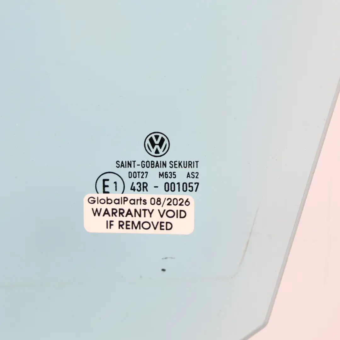 Volkswagen Golf Mk5 3Dr Front Door Window Glass AS2 Left N/S - SKU 1K3845201C - Part number 1K3845201C